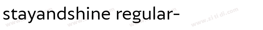 stayandshine regular字体转换